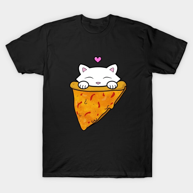 Cute Pizza Cat T-Shirt by Purrfect